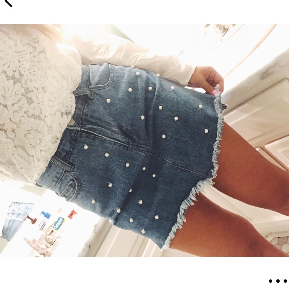 FRANCESCAS high waisted jean skirt